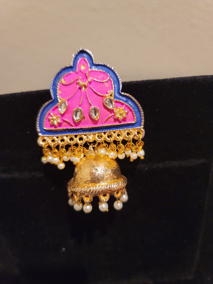 Meenakari jhumkas