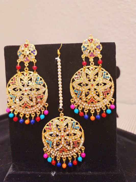 Earrings and Mang Tikka set