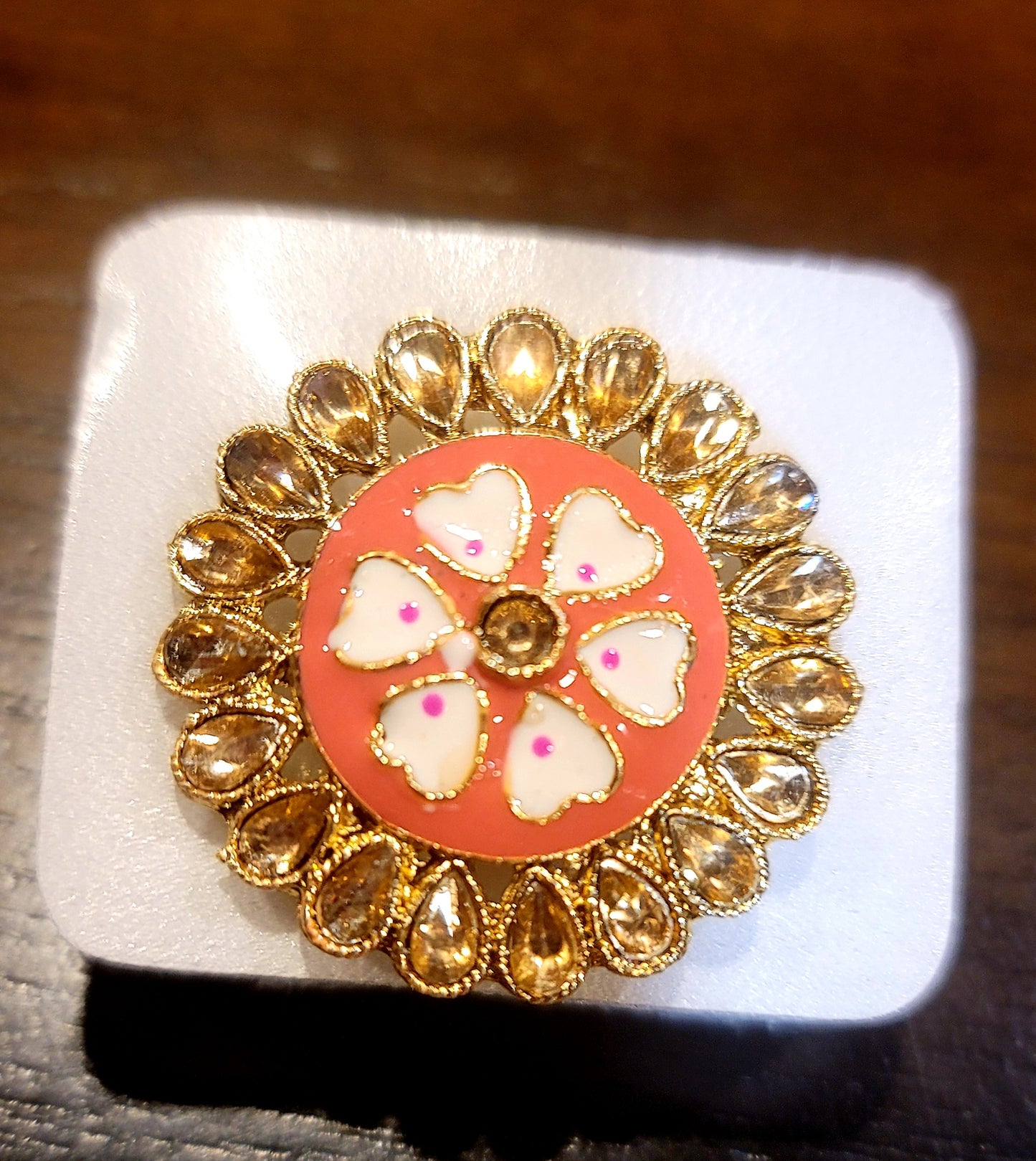 Meenakari & Polki Adjustable Ring