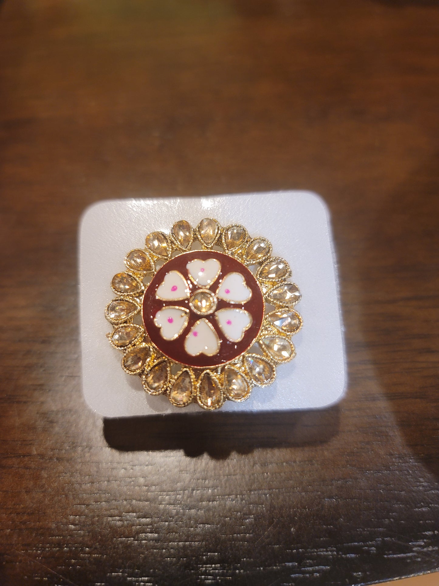 Meenakari & Polki Adjustable Ring