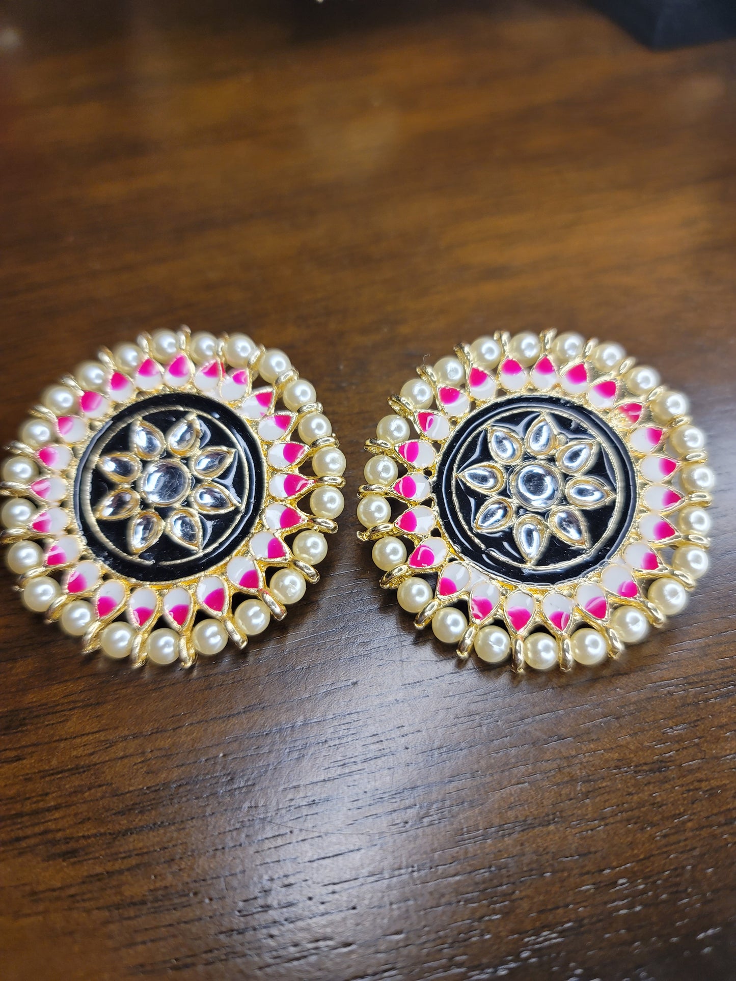 Oversized Meenakari Studs