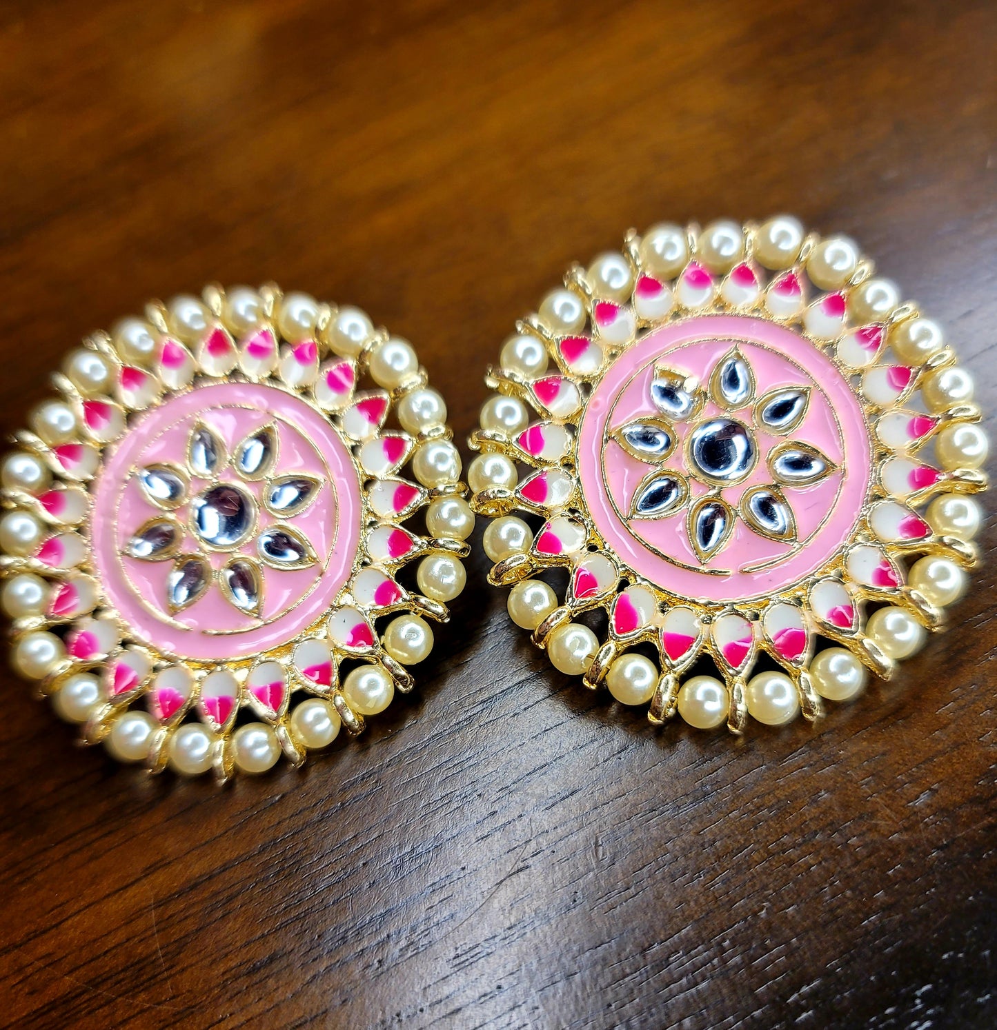 Oversized Meenakari Studs