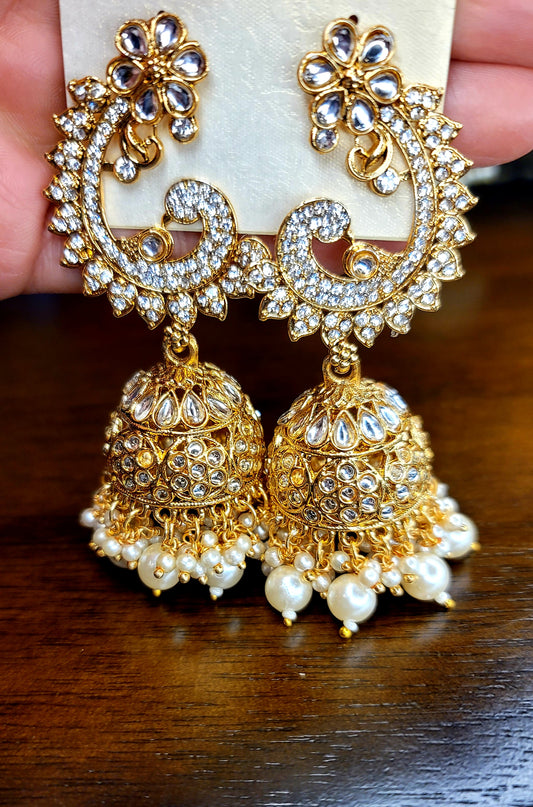 Pakistani Peacock Jhumki Earrings