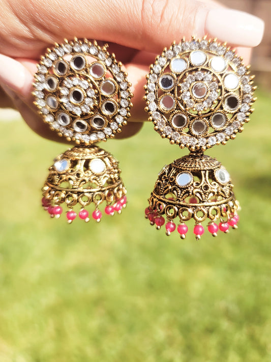 Mirror Jhumki Set image 3