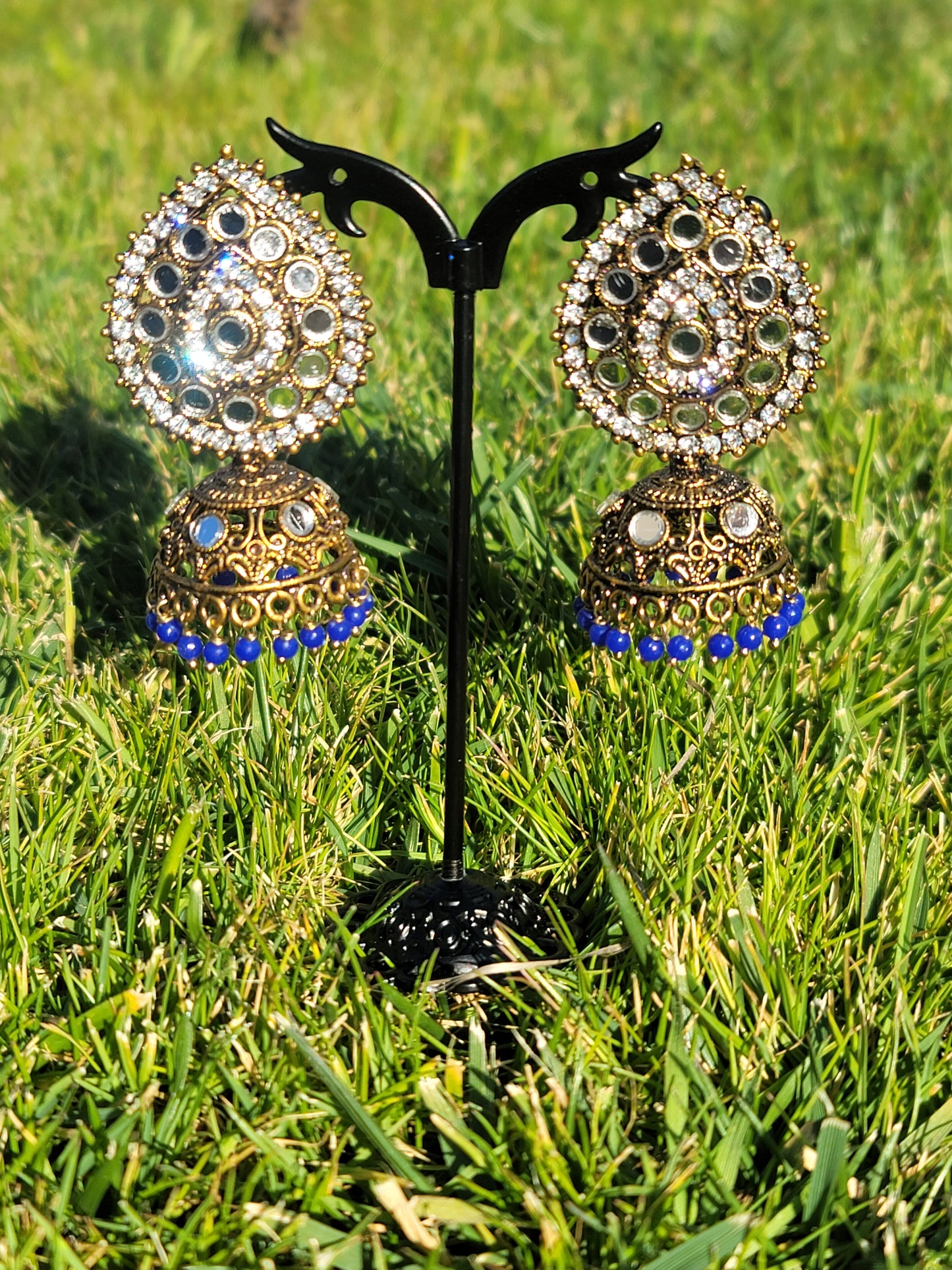 Mirror Jhumki Set