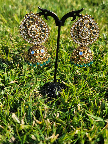 Mirror Jhumki Set