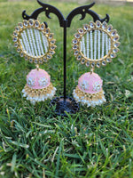 Lightweight Meenakari Jhumki Earrings