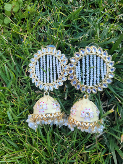 Lightweight Meenakari Jhumki Earrings