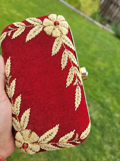 Designer Velvet Clutch
