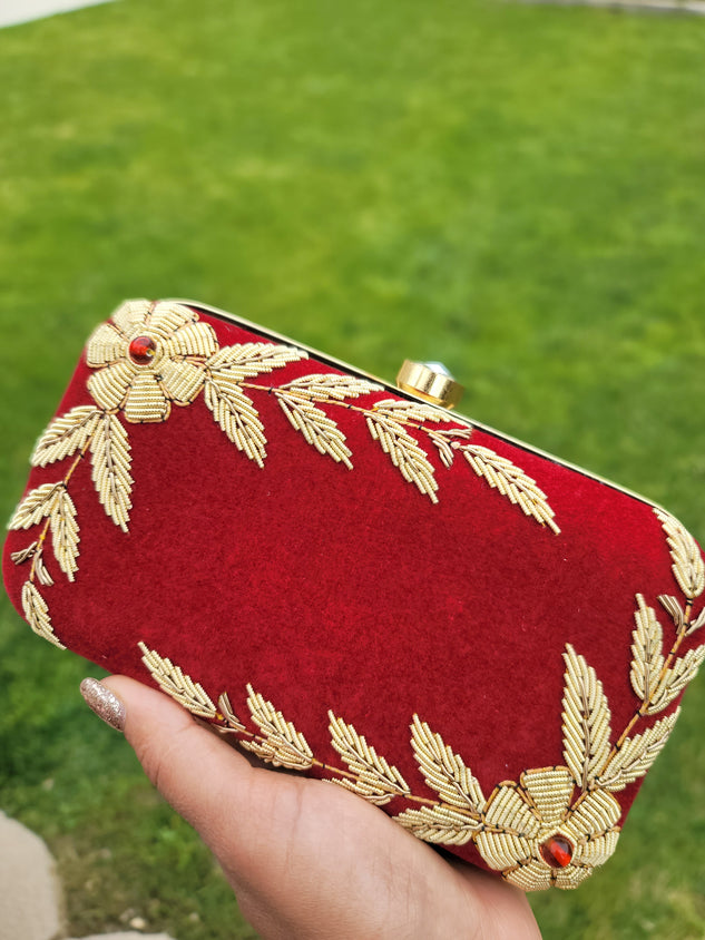 Designer Velvet Clutch