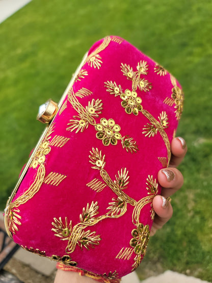 Bridal Designer Velvet Clutch