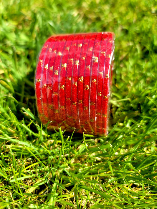 Fancy Glass Bangles (Red)