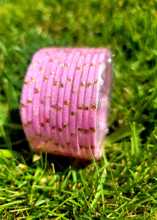 Fancy Glass Bangles (Baby Pink)