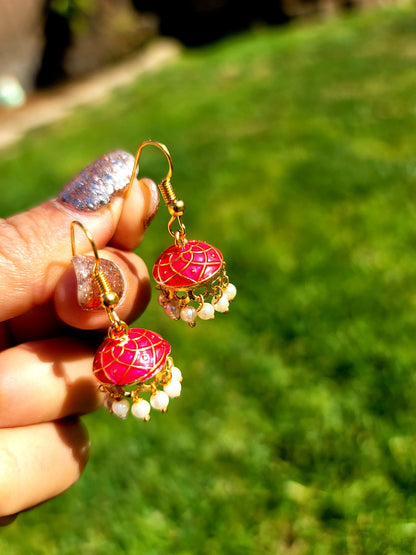 Small Meenakari Jhumki