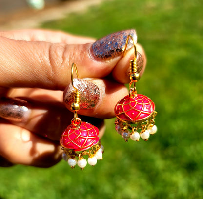 Small Meenakari Jhumki