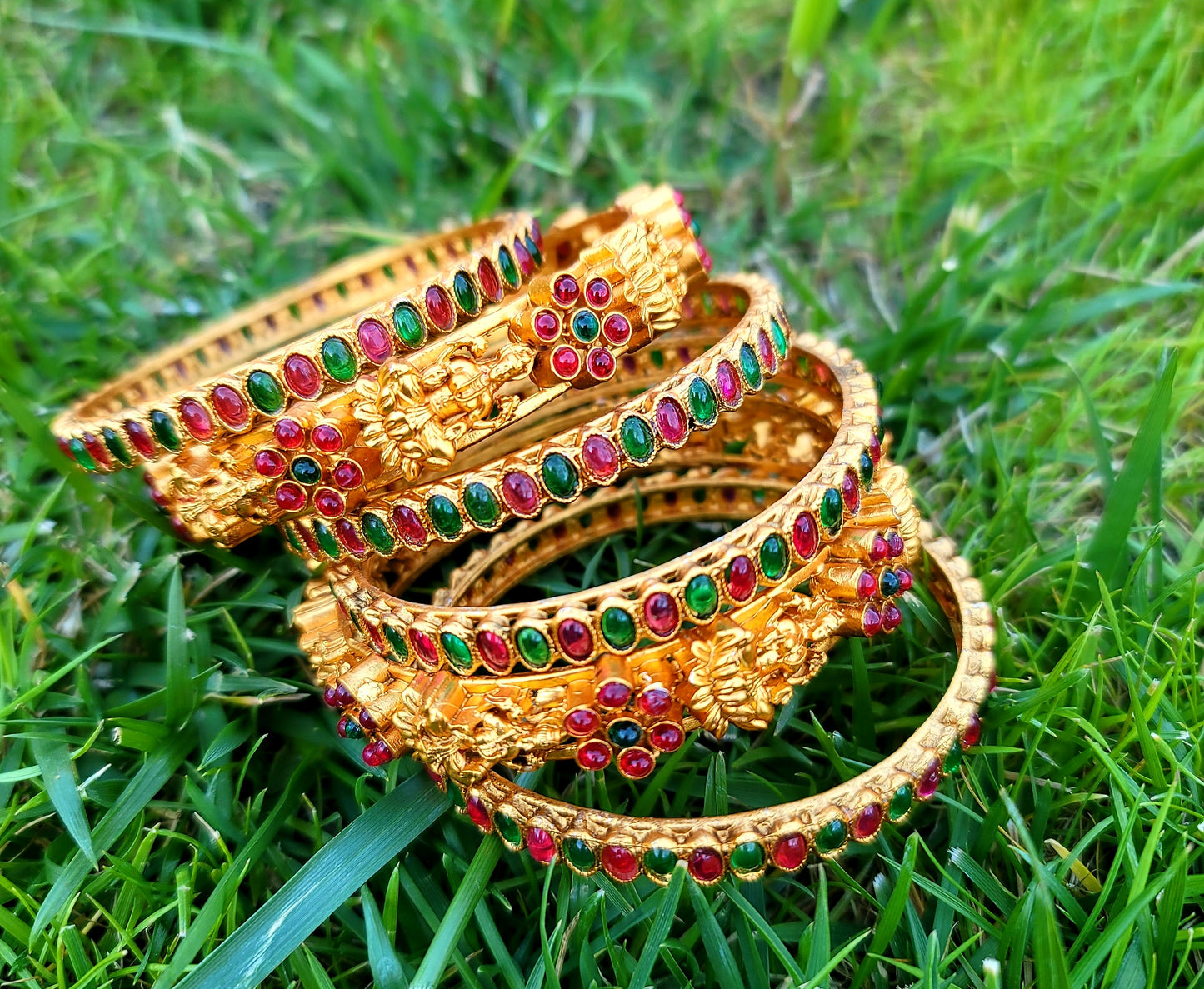 Stunning Temple Jewelry Bangles Set