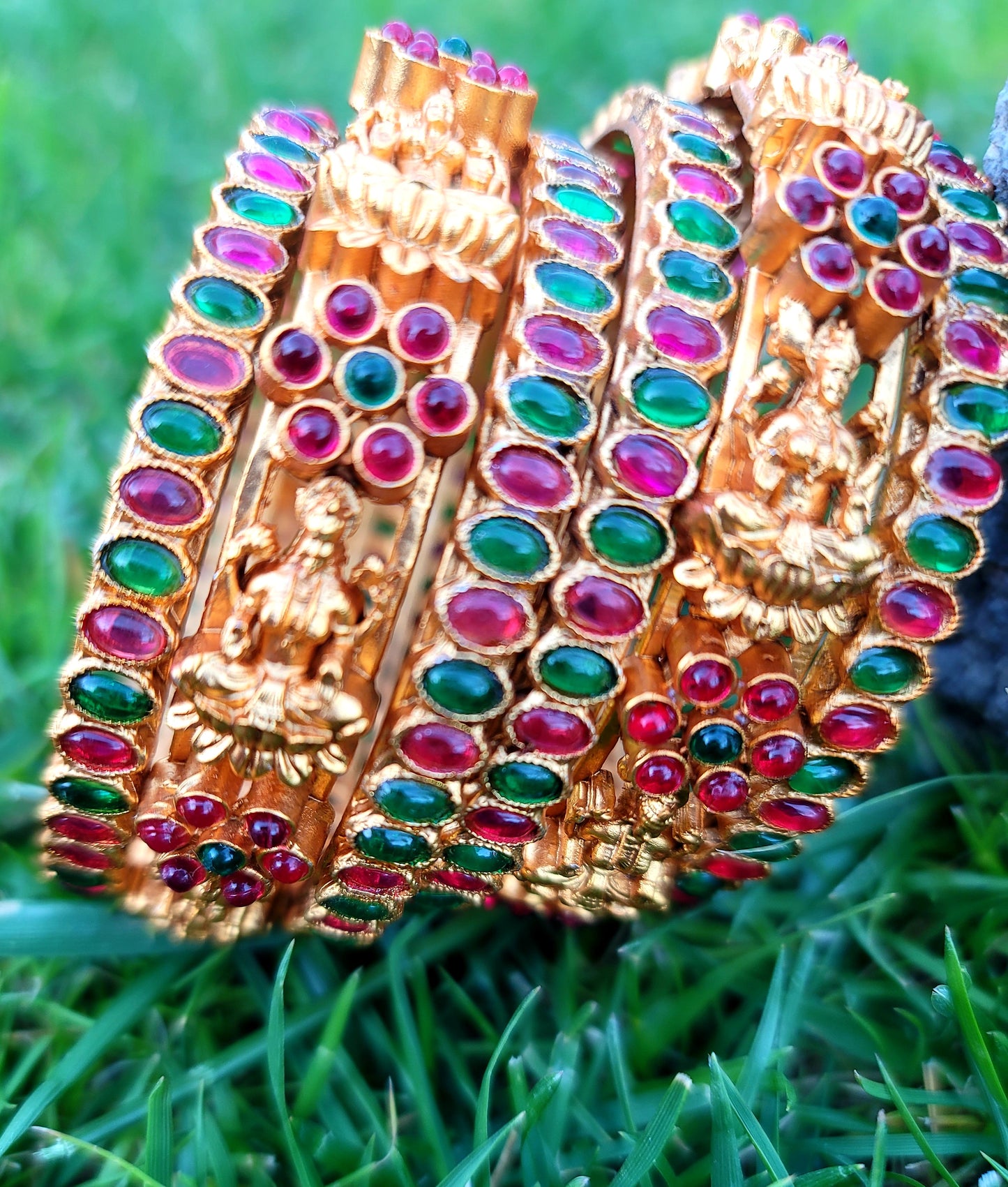 Stunning Temple Jewelry Bangles Set