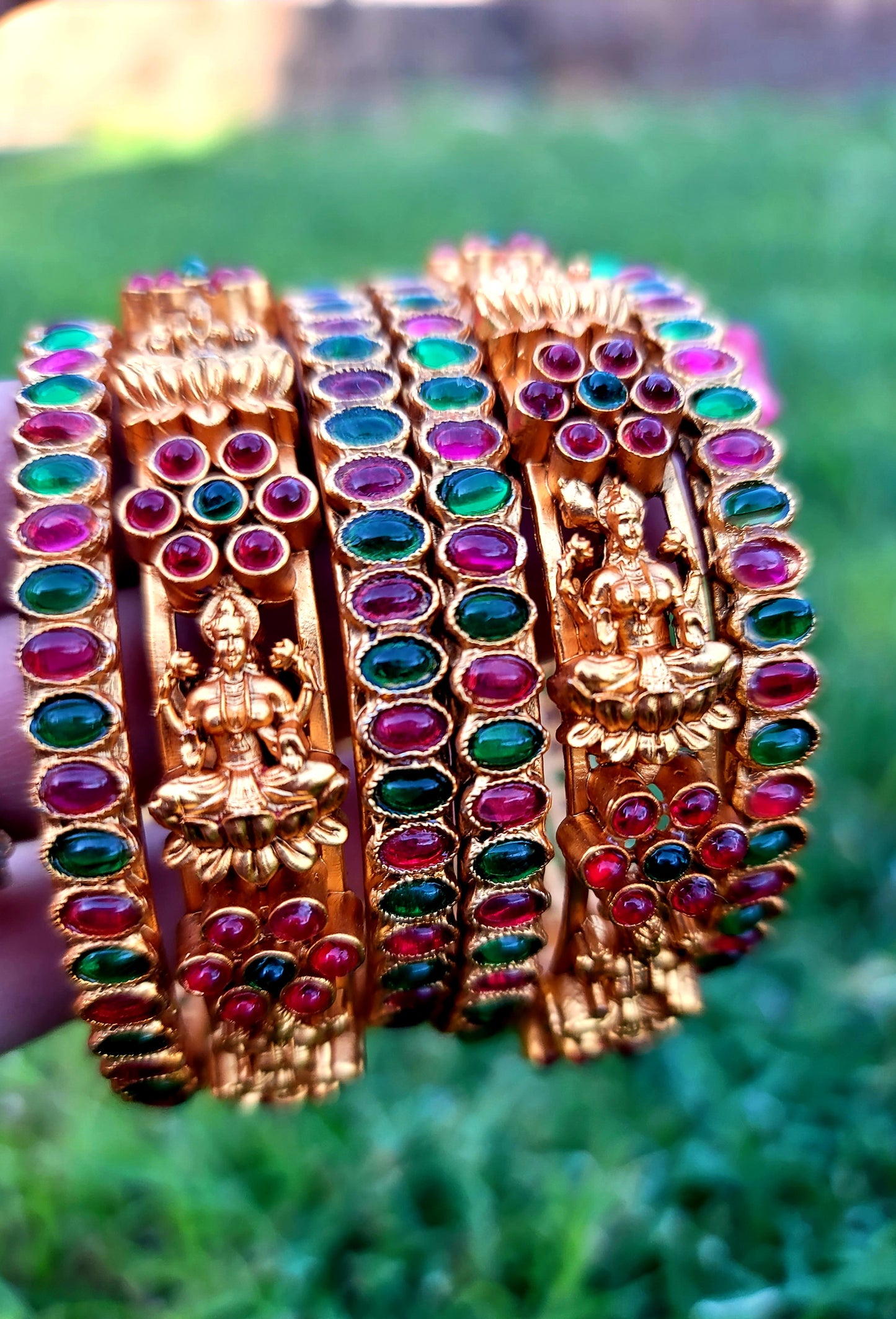 Stunning Temple Jewelry Bangles Set