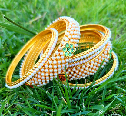 Designer Pearl Studded Gold-Plated