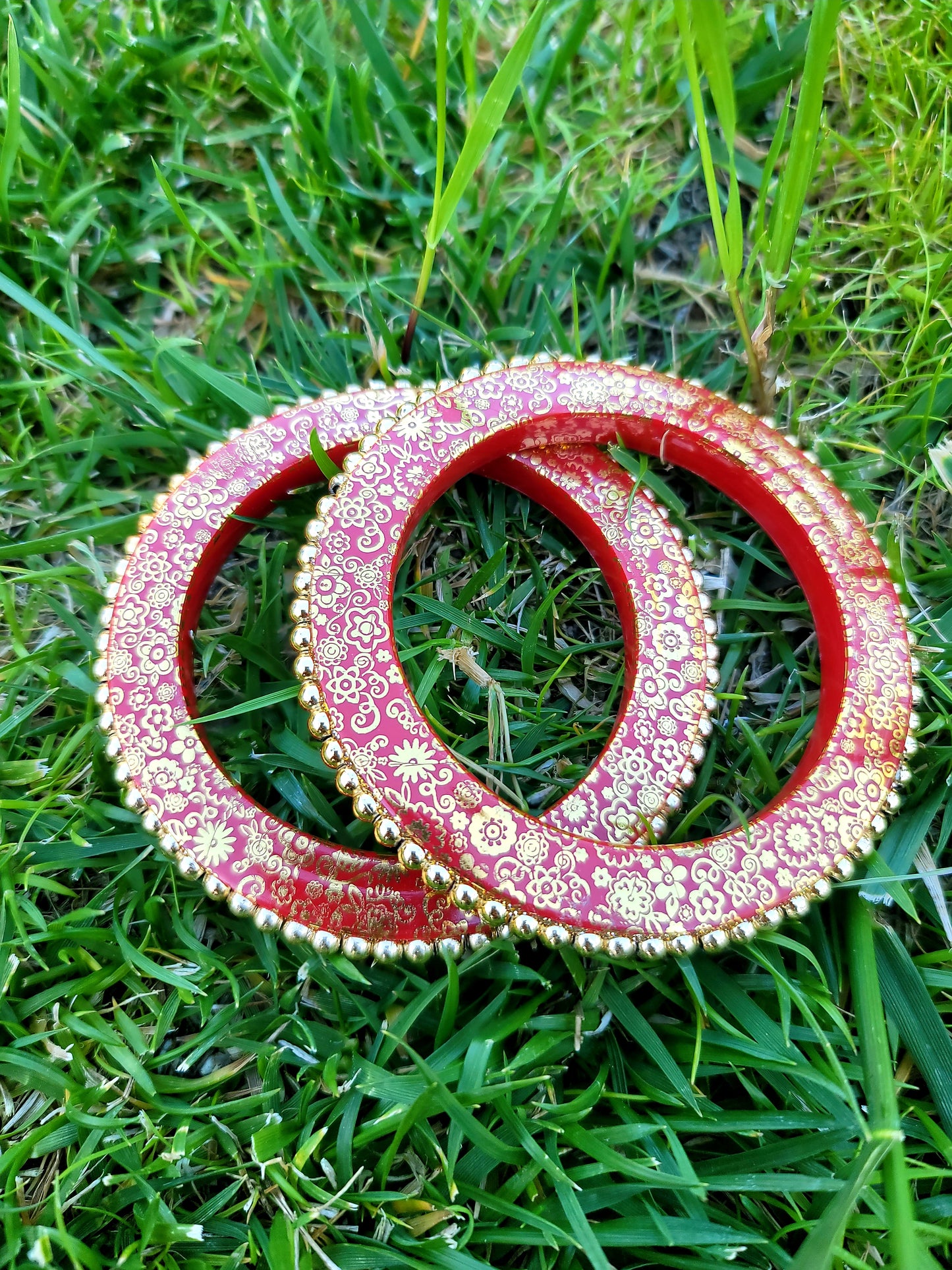Acrylic Hand Crafted Bangles (Kada) Set Jaipuri