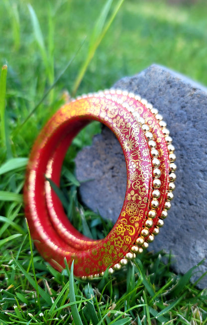 Acrylic Hand Crafted Bangles (Kada) Set Jaipuri