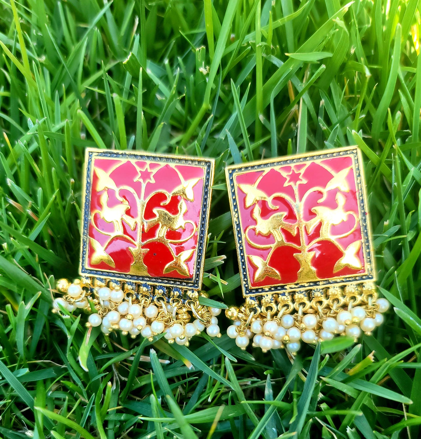 Fancy Meenakari Studs