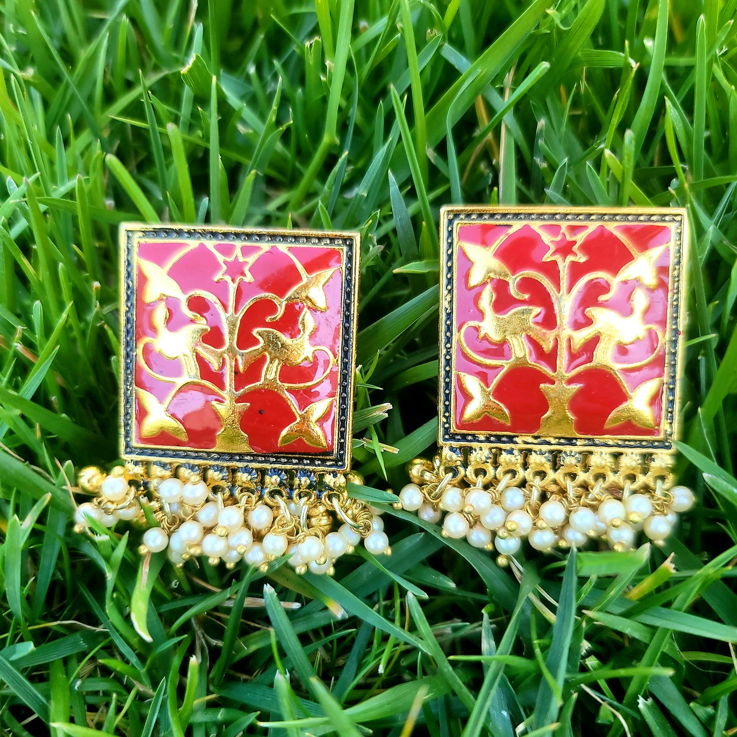 Fancy Meenakari Studs