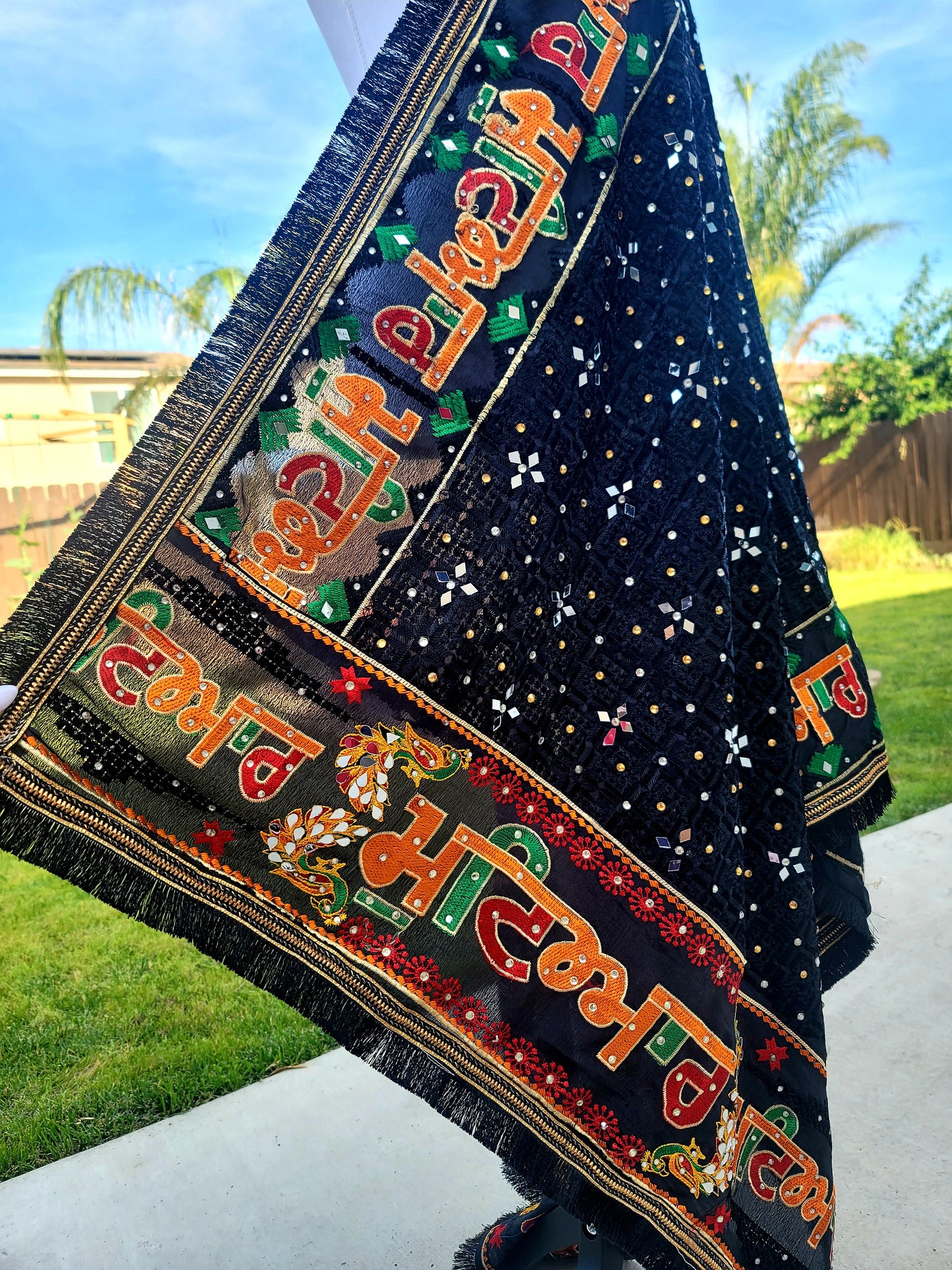 Punjabi Mutiyar Heavy Embroidery Fulkari Dupatta