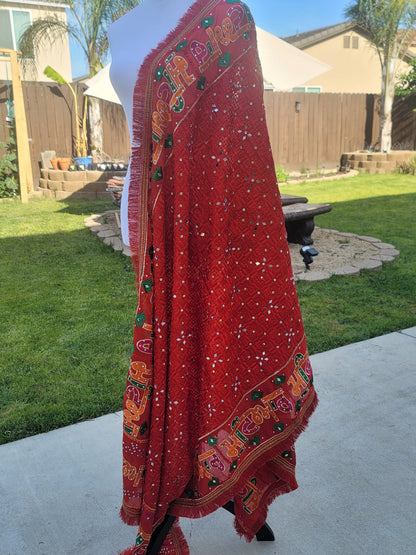 Punjabi Mutiyar Heavy Embroidery Fulkari Dupatta
