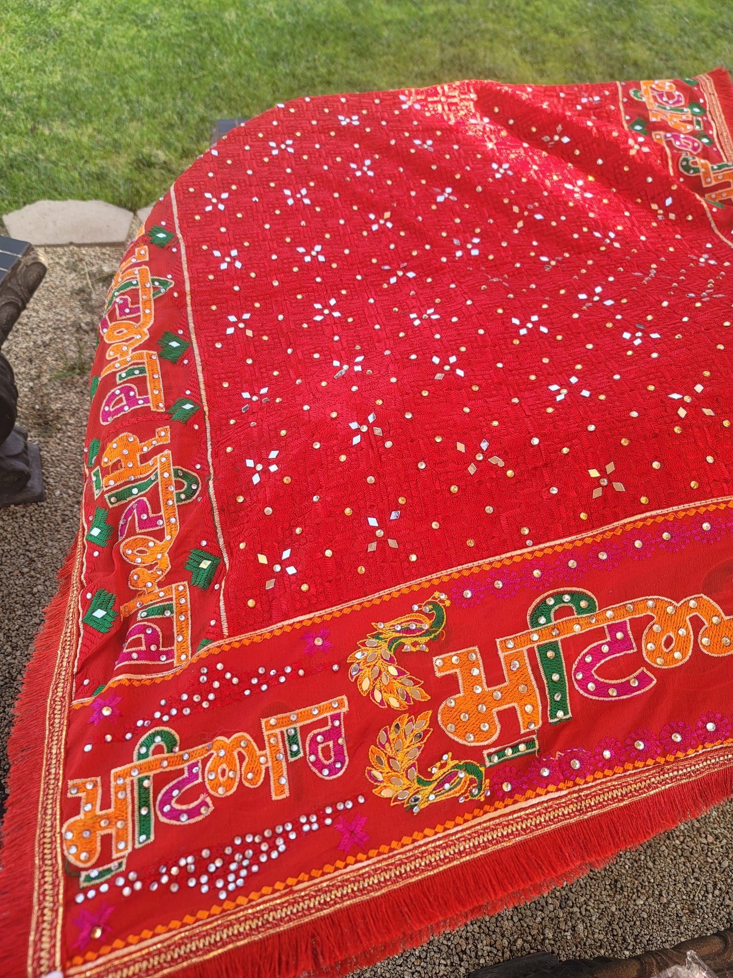 Punjabi Mutiyar Heavy Embroidery Fulkari Dupatta