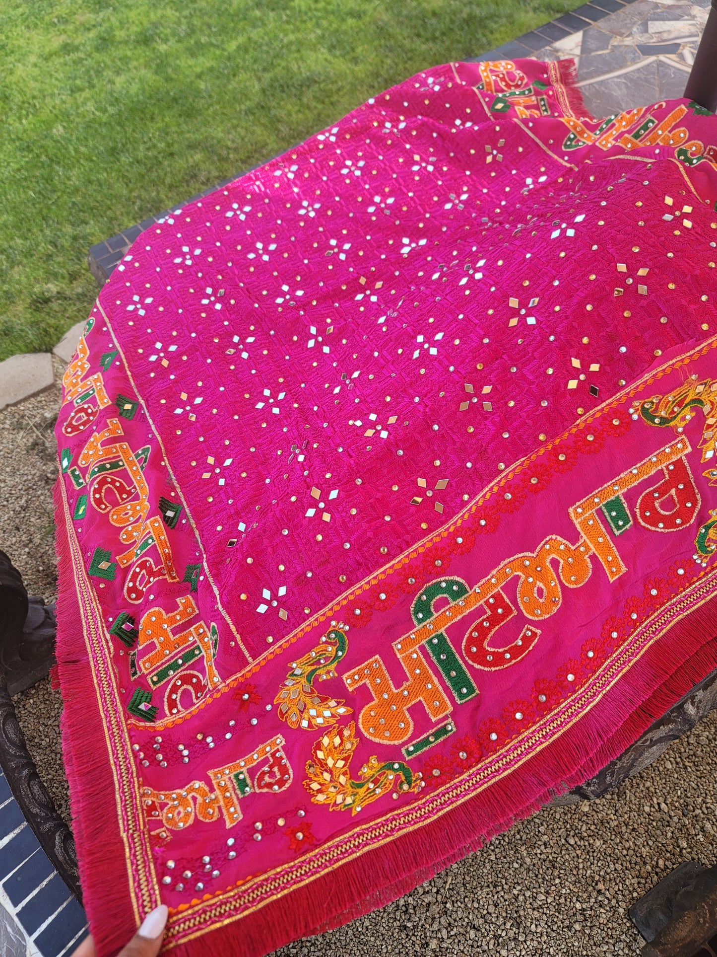 Punjabi Mutiyar Heavy Embroidery Fulkari Dupatta