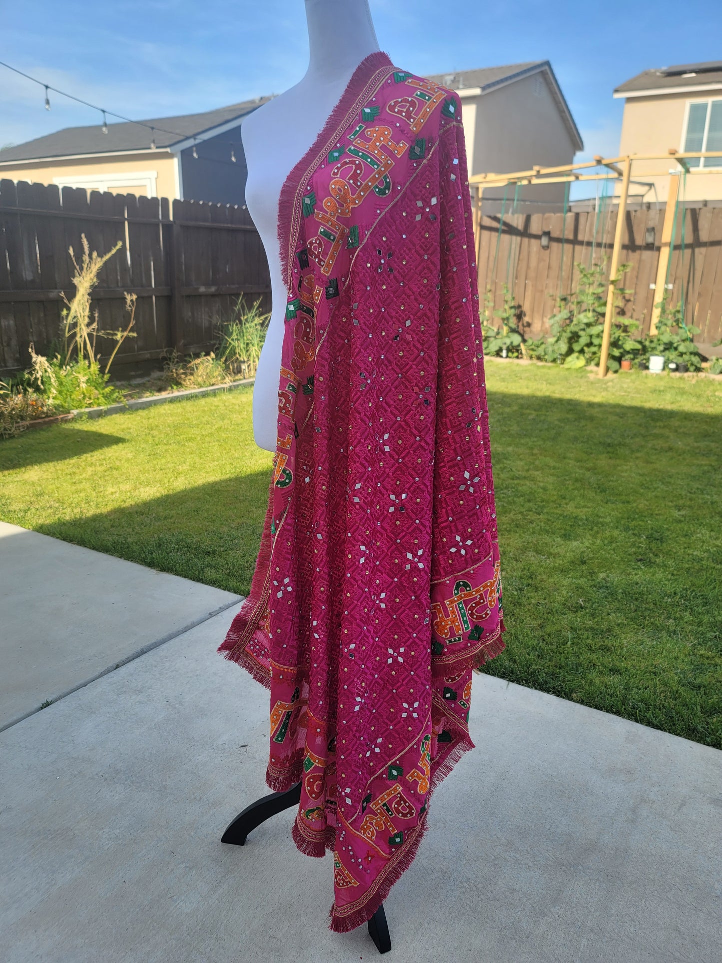 Punjabi Mutiyar Heavy Embroidery Fulkari Dupatta