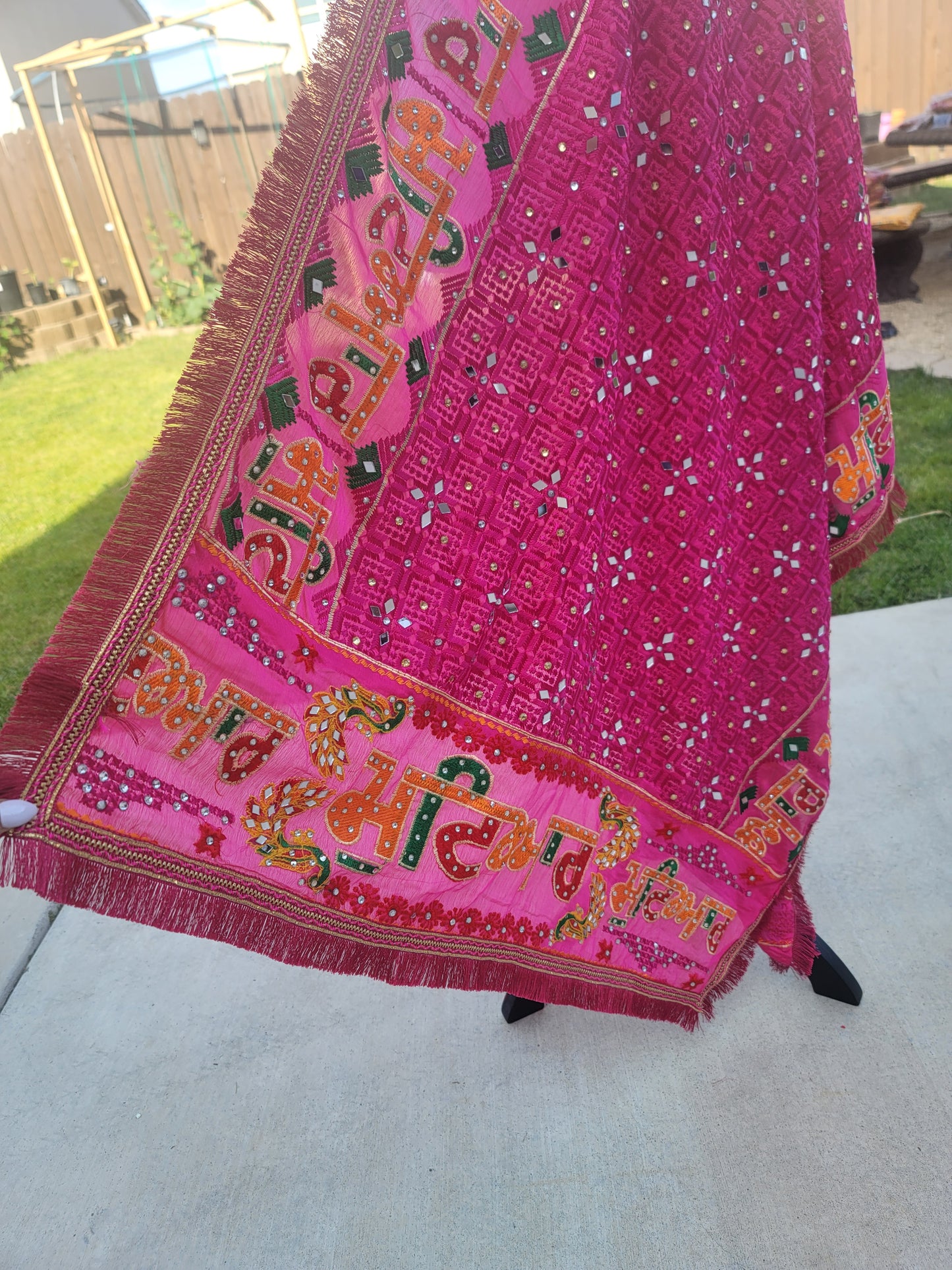 Punjabi Mutiyar Heavy Embroidery Fulkari Dupatta