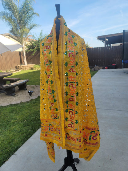 Punjabi Mutiyar Heavy Embroidery Fulkari Dupatta