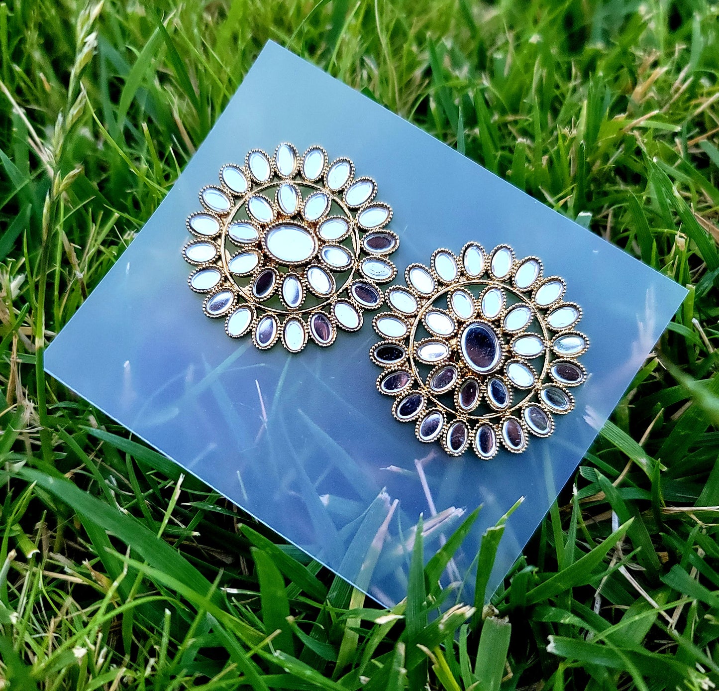 Mirror Studs Oversized