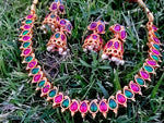 2 in 1 Choker Set With 2 Pairs of Jhumki