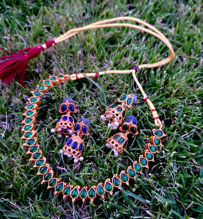 2 in 1 Choker Set With 2 Pairs of Jhumki