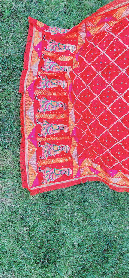 Traditional Design Fulkari Dupatta