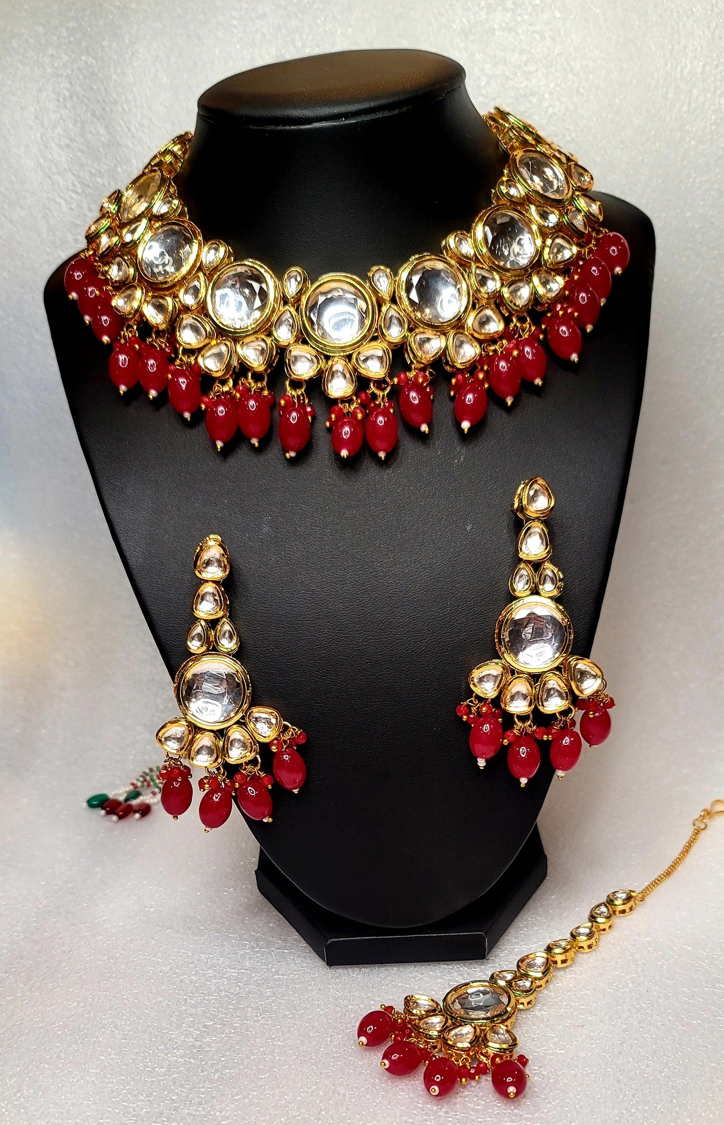 High Quality Designer Meenakari Kundan Necklace Set