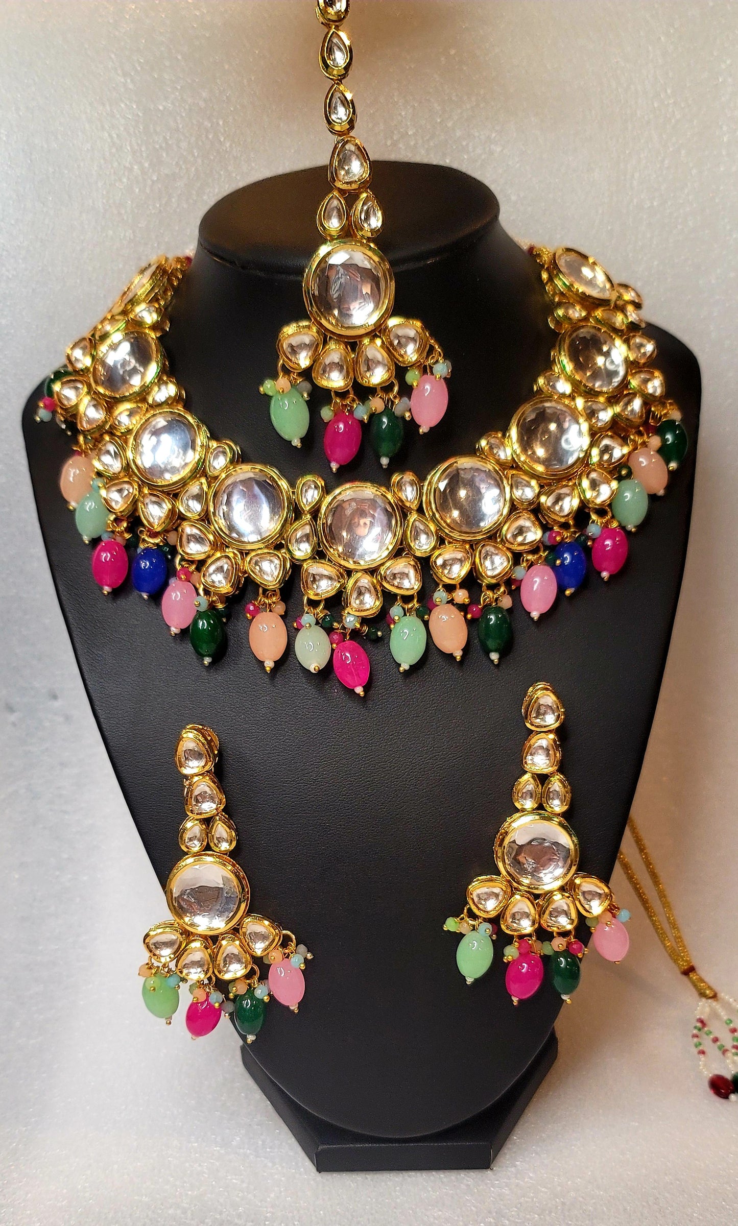 High Quality Designer Meenakari Kundan Necklace Set