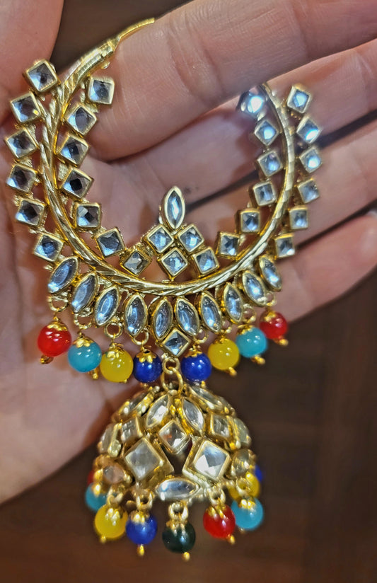 Kudan Stoned Baali Earrings.