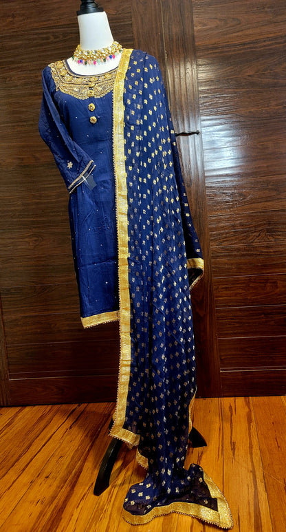 All Occation Wear Punjabi Suit With 2 Dupattas