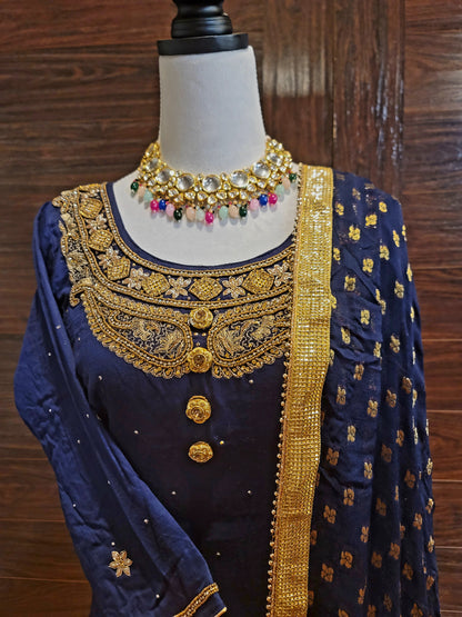 All Occation Wear Punjabi Suit With 2 Dupattas