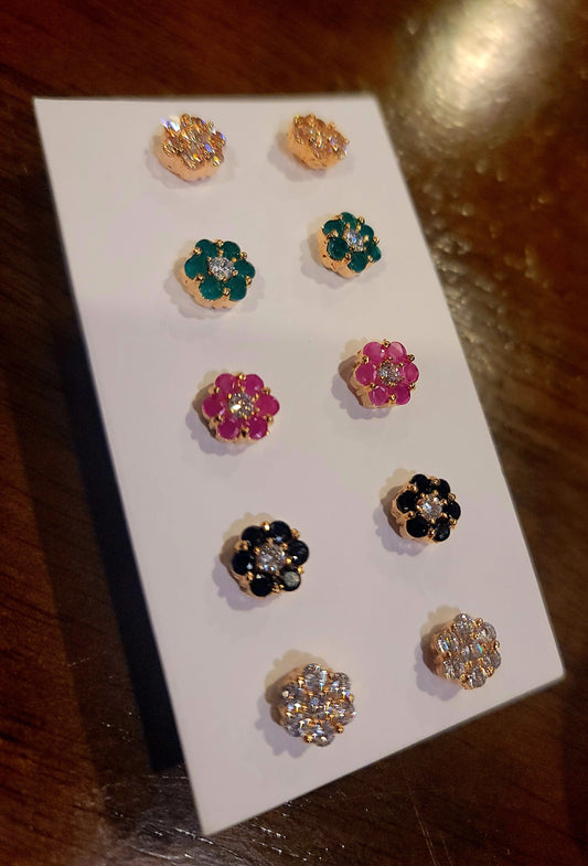 Small AD Studs Gold Plated