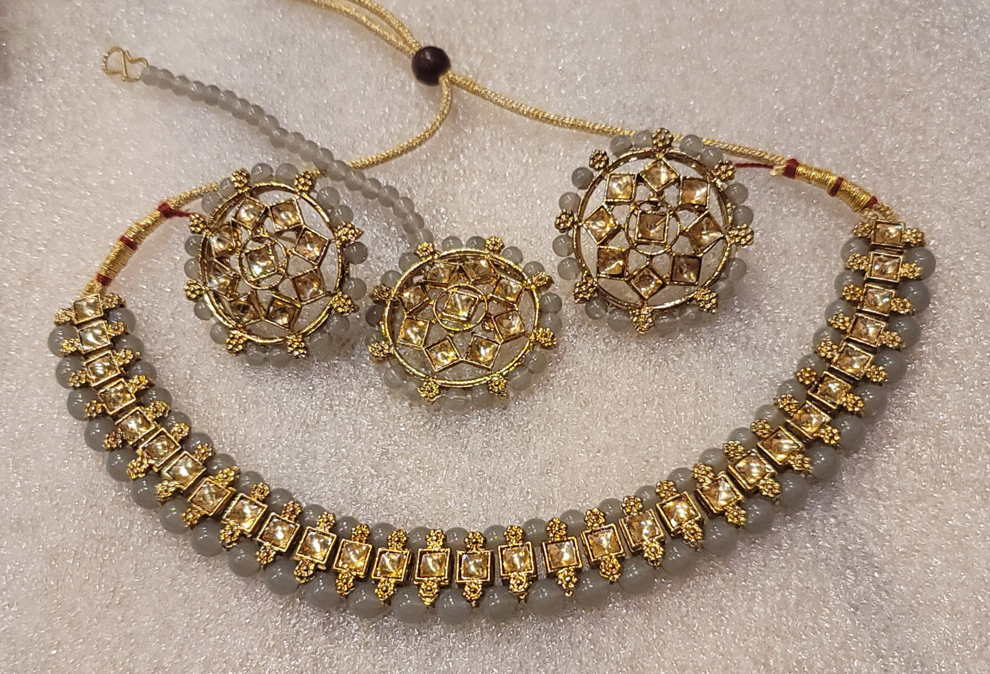 Mirror Stoned Choker Set