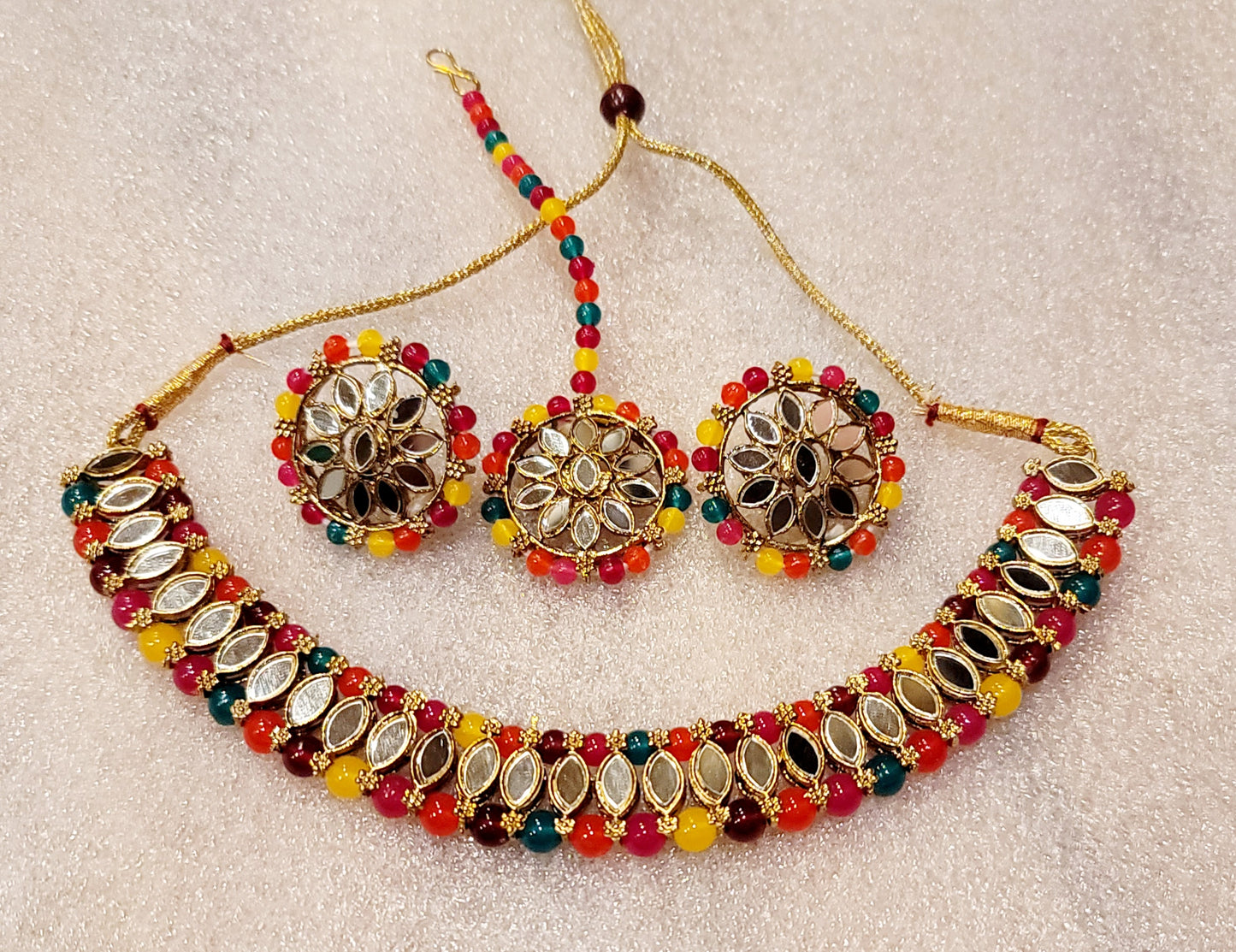 Mirror Stoned Choker Set