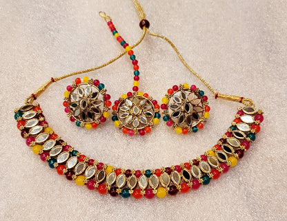 Mirror Stoned Choker Set