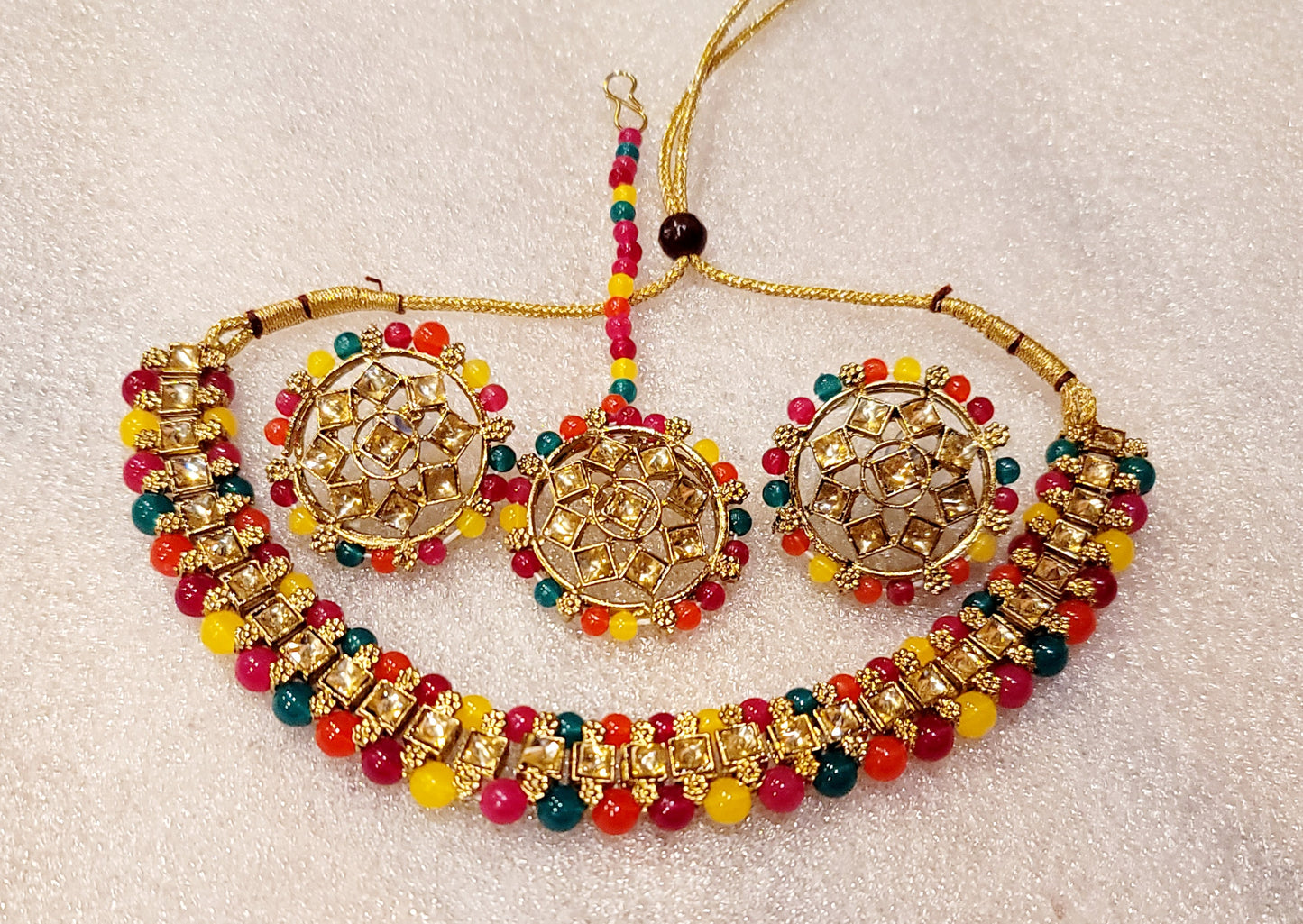 Mirror Stoned Choker Set