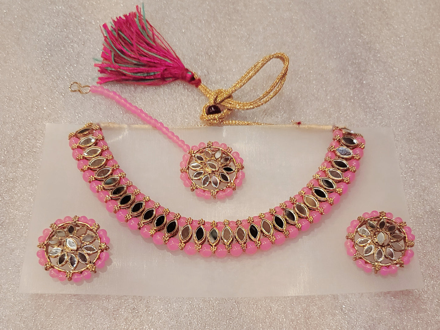 Mirror Stoned Choker Set