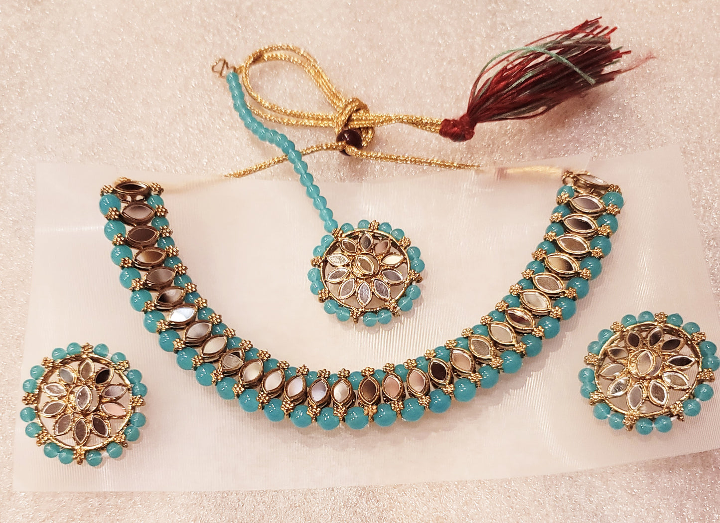 Mirror Stoned Choker Set